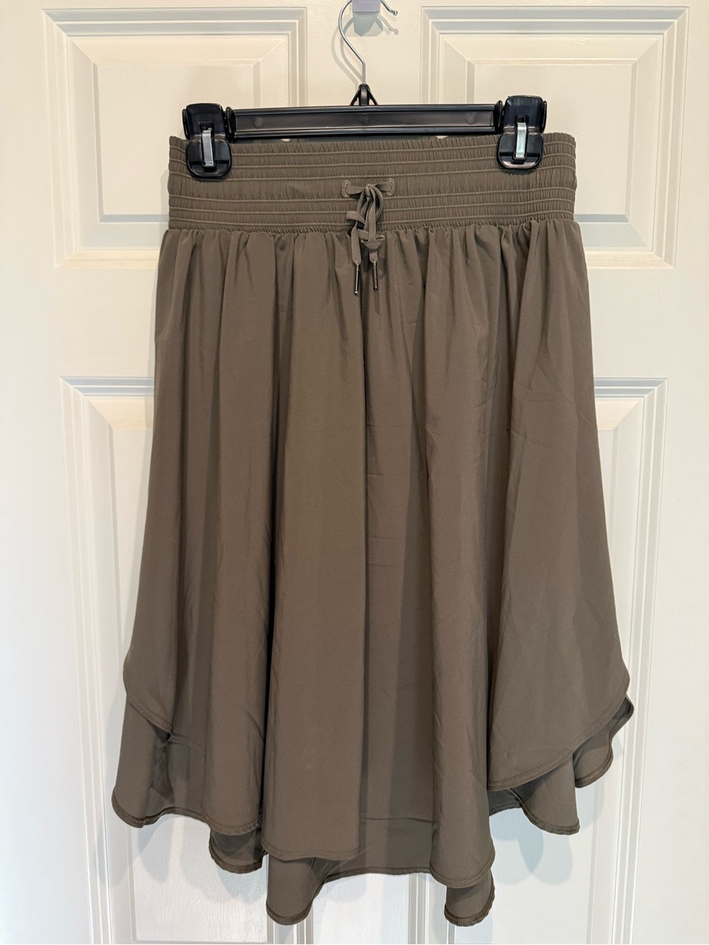 lululemon athletica Olive Brown High-Low Drawstring Skirt